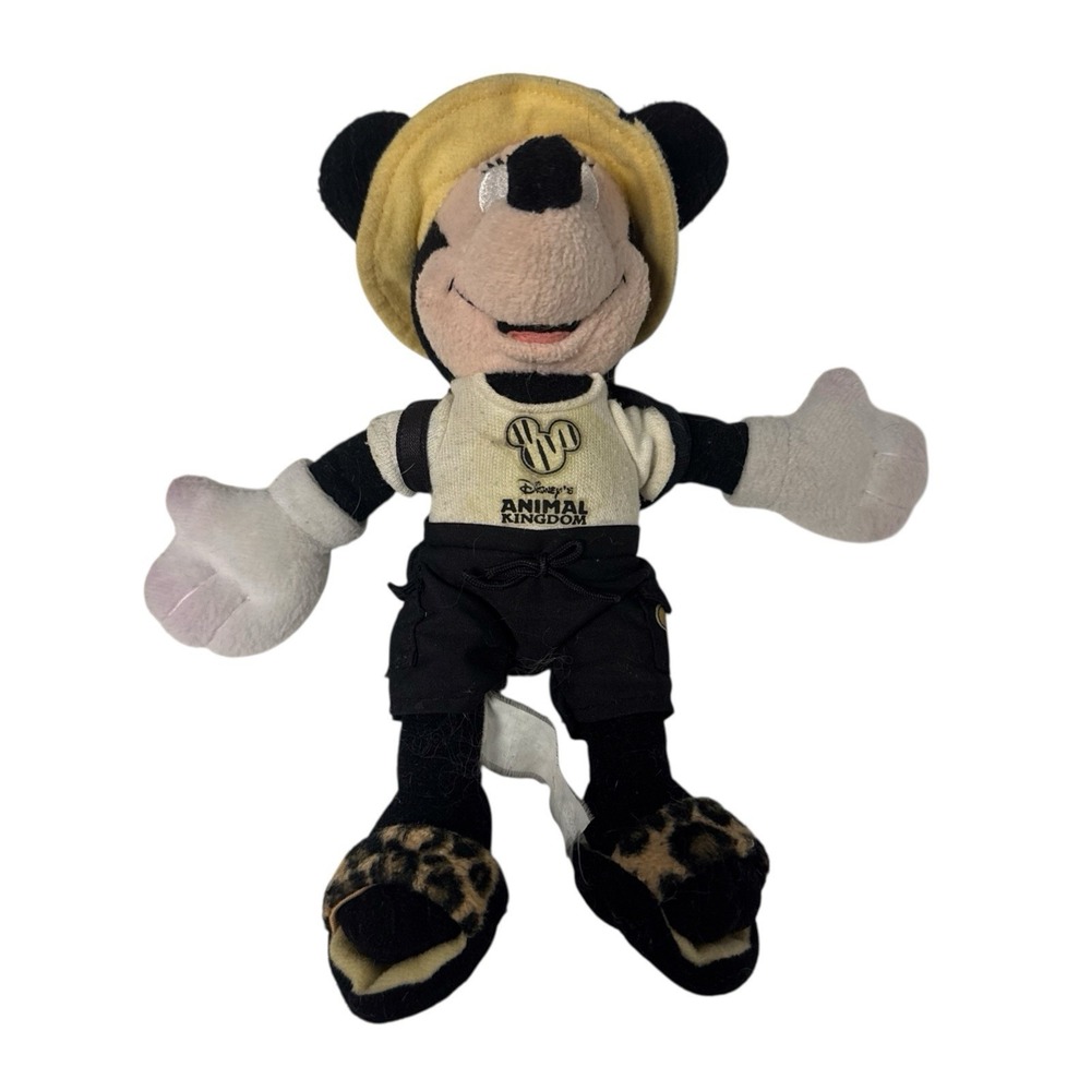 Minnie Mouse Animal Kingdom Walt Disney World 9" Bean‎ Bag Safari Plush